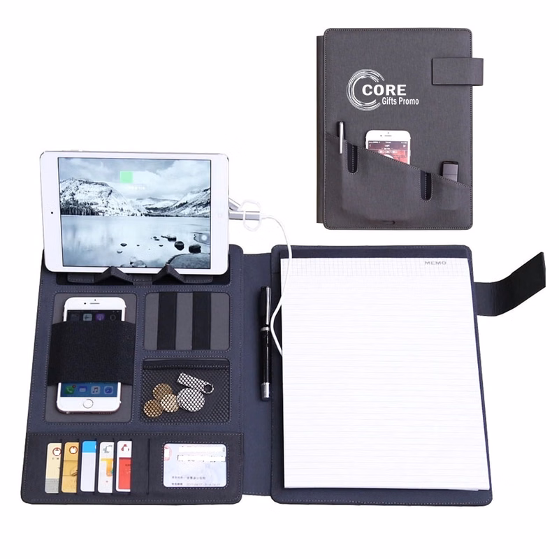 Basics Professional Padfolio With Phone Stand Portfolio