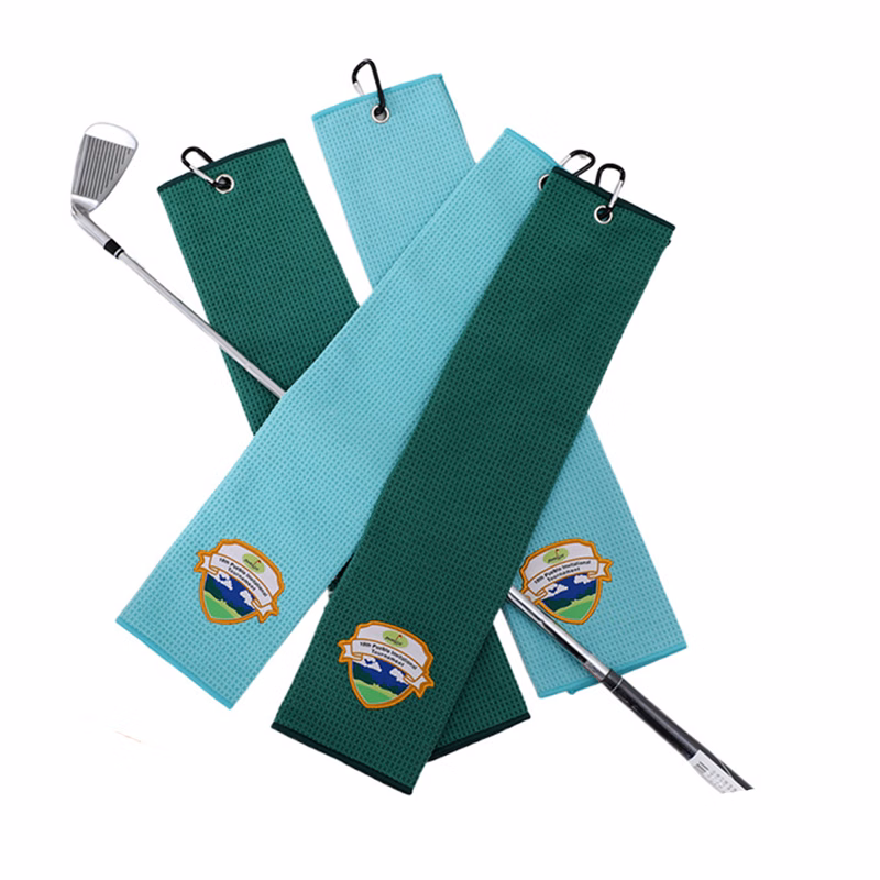 Embroidered Metal Clip Golf Towel