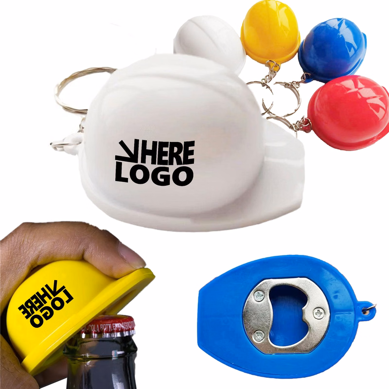 MOQ 20 Safety Hat Bottle Opener Keychain