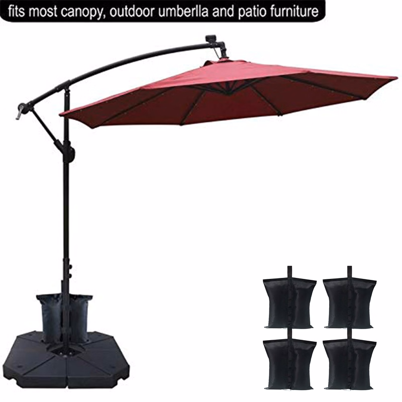 Canopy Weights Gazebo Tent Sand Bags, 4pcs-Pack (Black)