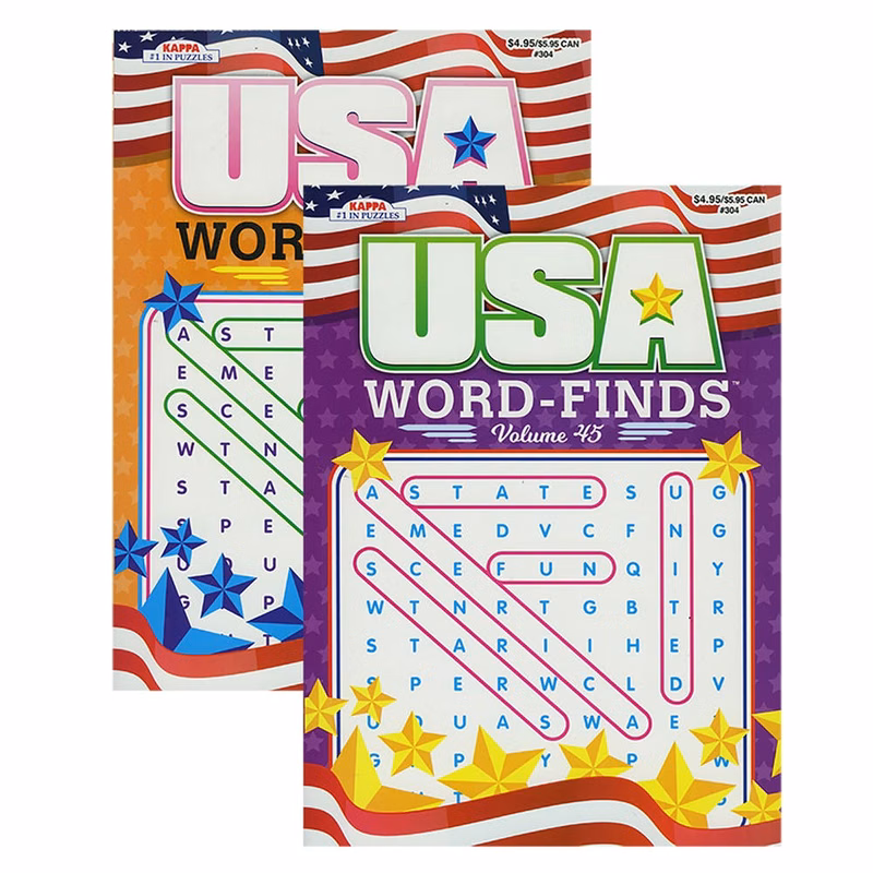 USA Word Finds Puzzle Books - Two Titles