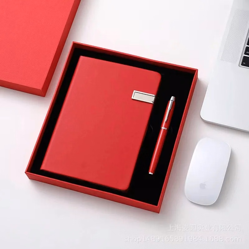 Custom A5 Notebook with USB Drive Two-in-One Gift Box Set