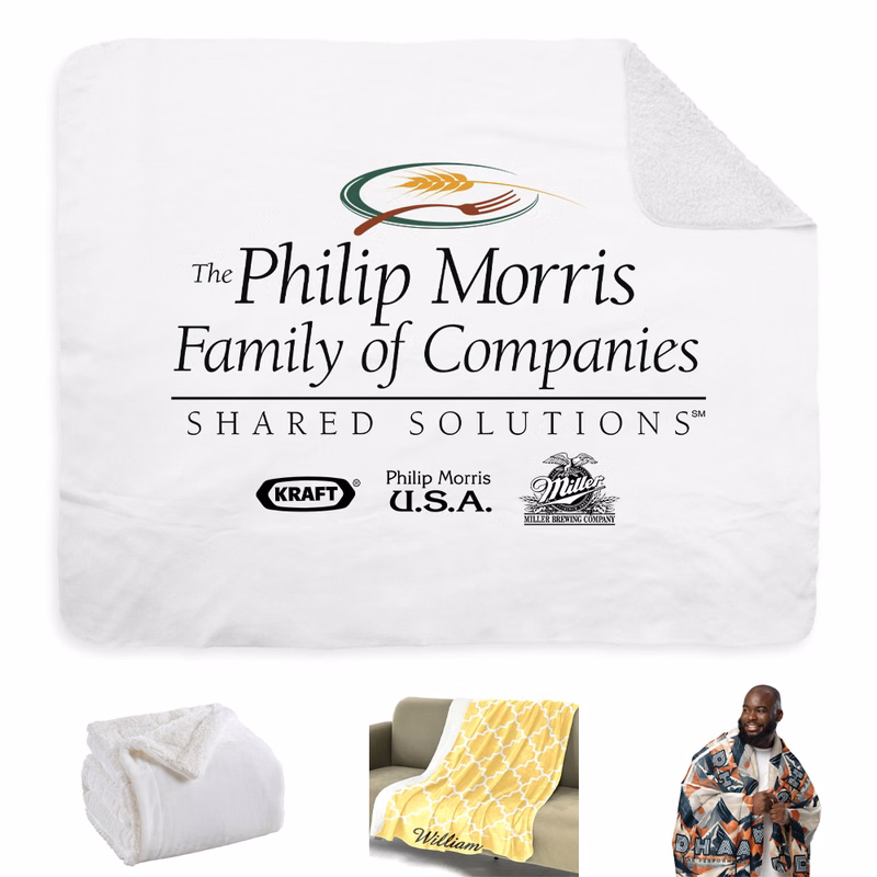 Customizable 11.80 oz/yd Sherpa Blanket