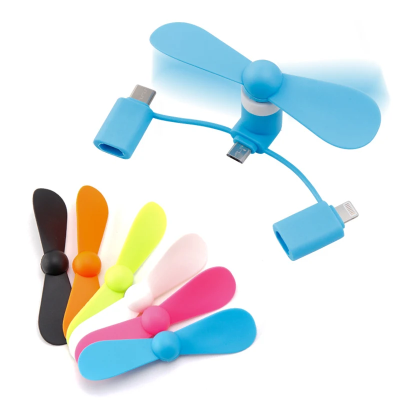 3 In 1 Portable Cell Phone USB Mini Fan 1