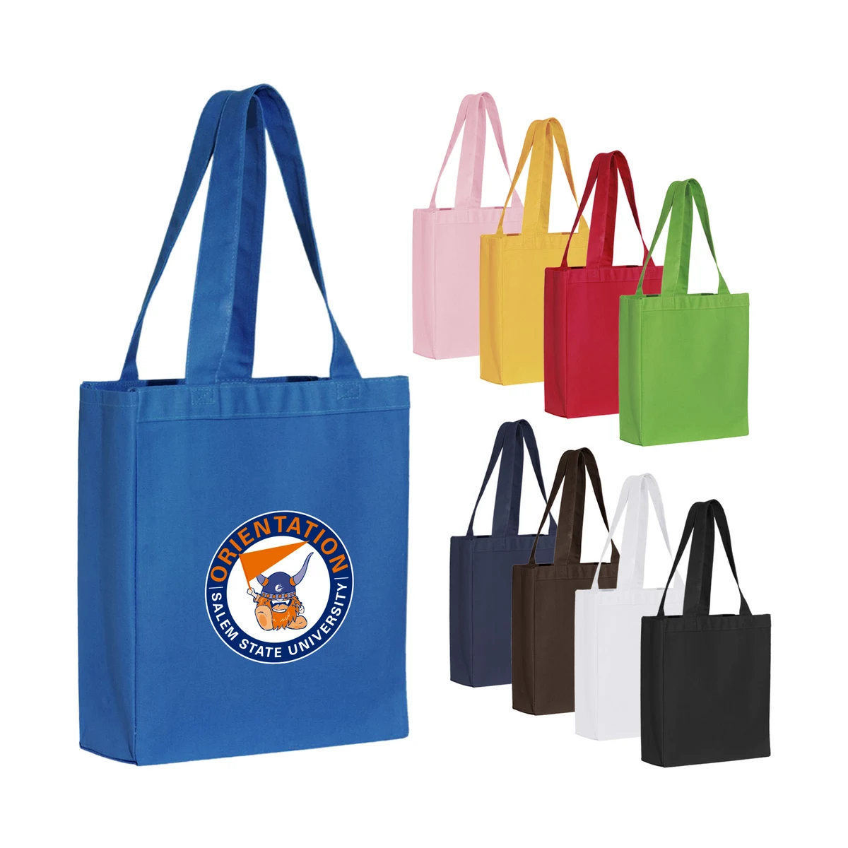 12 Oz. COTTON CANVAS BOOK TOTE BAG w/ GUSSET_R934EBT 1