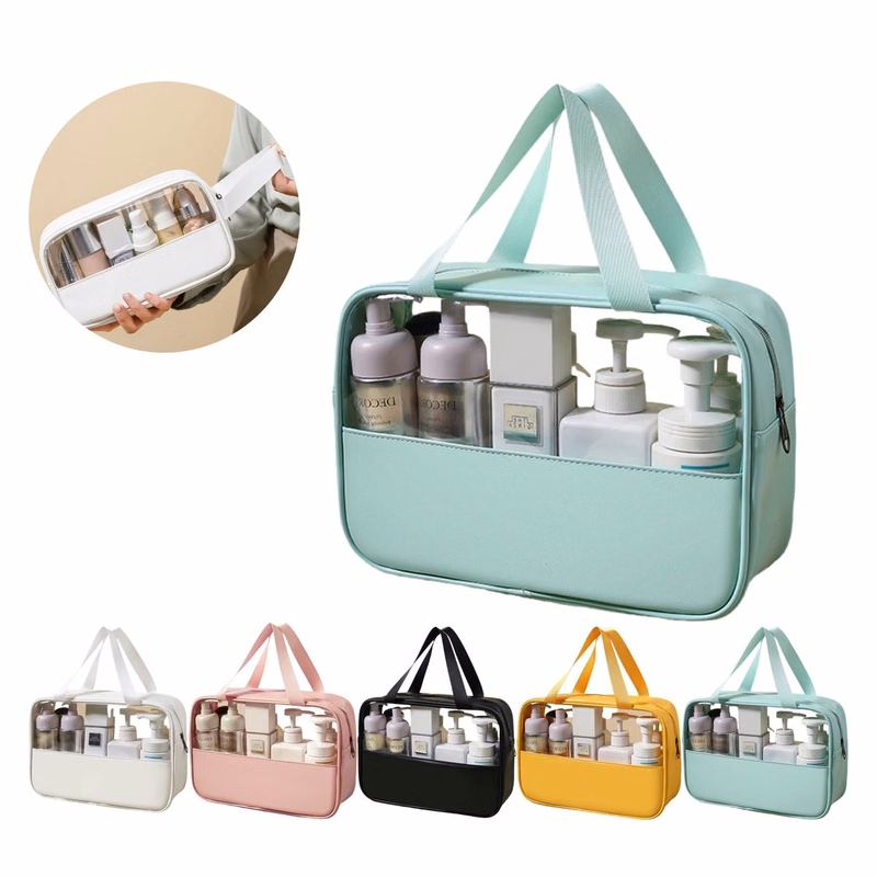 MOQ 50 PU Transparent Makeup Bag