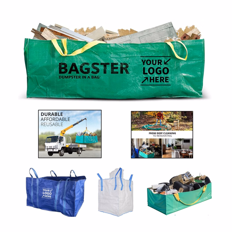 Foldable and Reusable Construction Bags for Waste