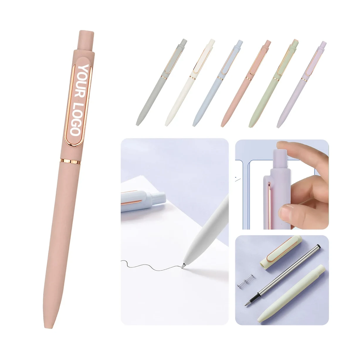 Durable Morandi Bullet Pen with Soft Grip Design 1