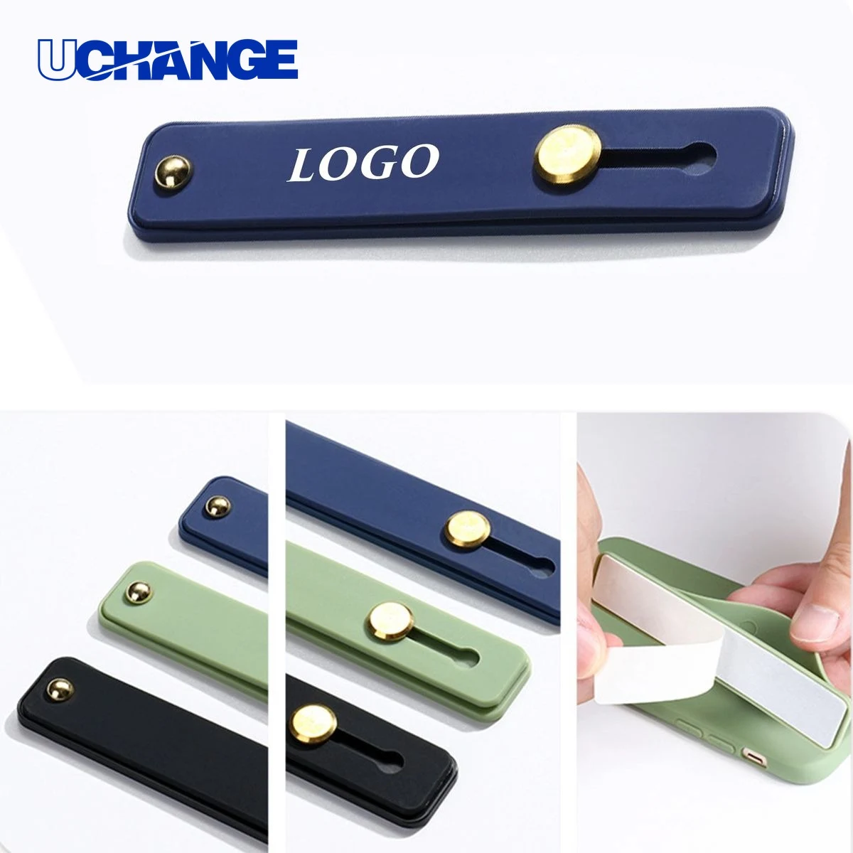 Silicone Adhesive Phone Bracket with Strap 1