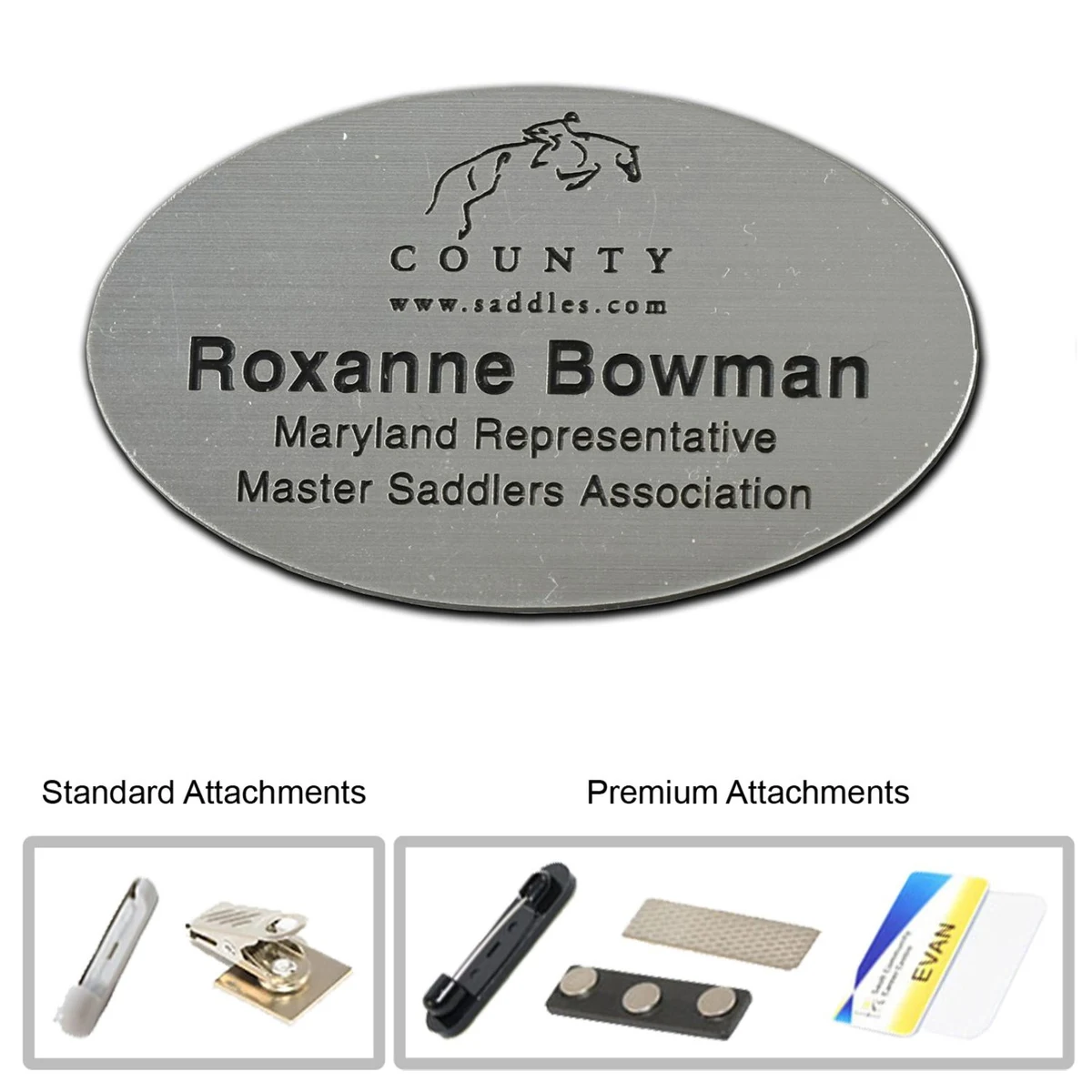 2 INCH X 3 INCH PLASTIC ENGRAVED NAME BADGE 1