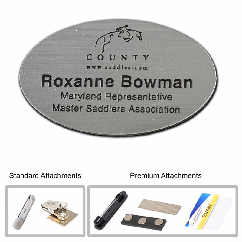 2 INCH X 3 INCH PLASTIC ENGRAVED NAME BADGE