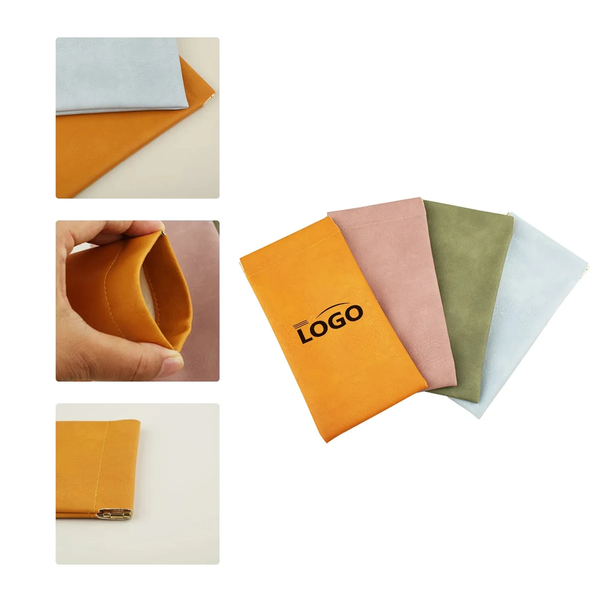 MOQ50 Automatic Closing PVC Glasses Pouch 1