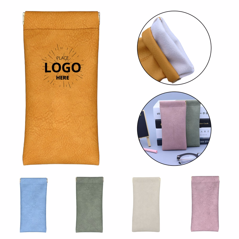 Soft Leather Eye Glasses Organizer Pouch
