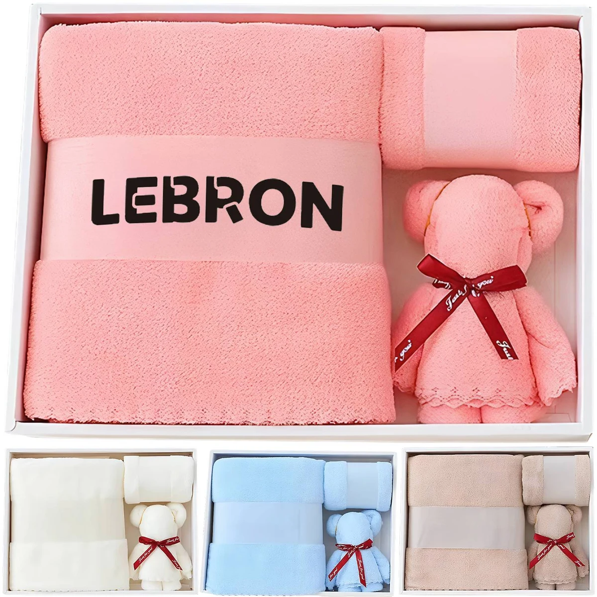 3PCS Coral Fleece Bath Towel Set 1
