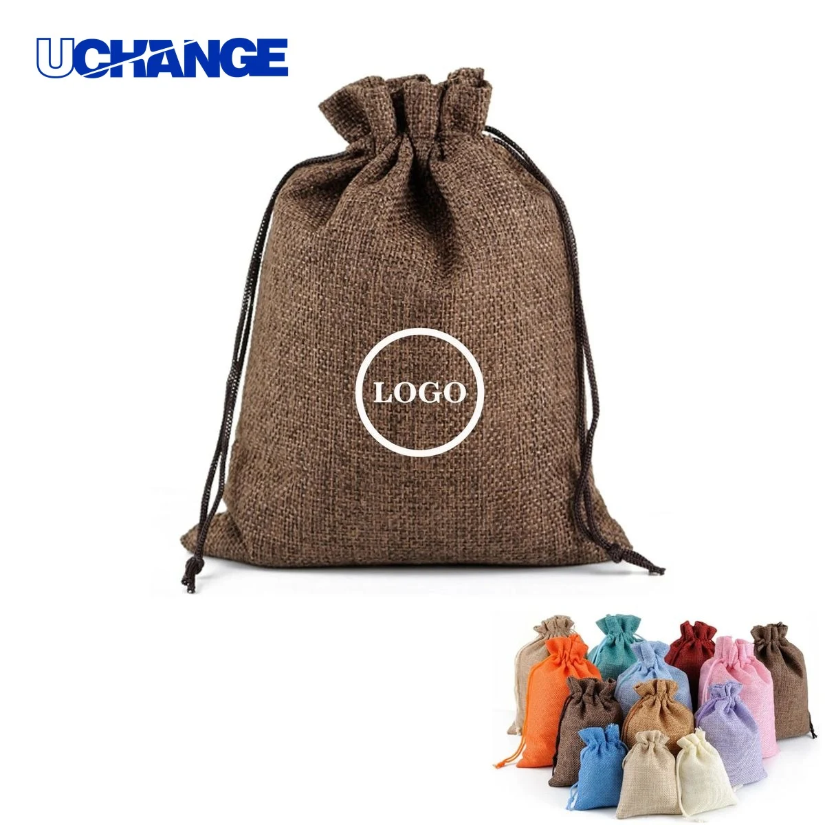 Burlap Drawstring Gift Pouch 1