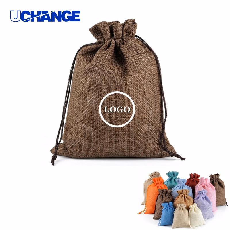 Burlap Drawstring Gift Pouch