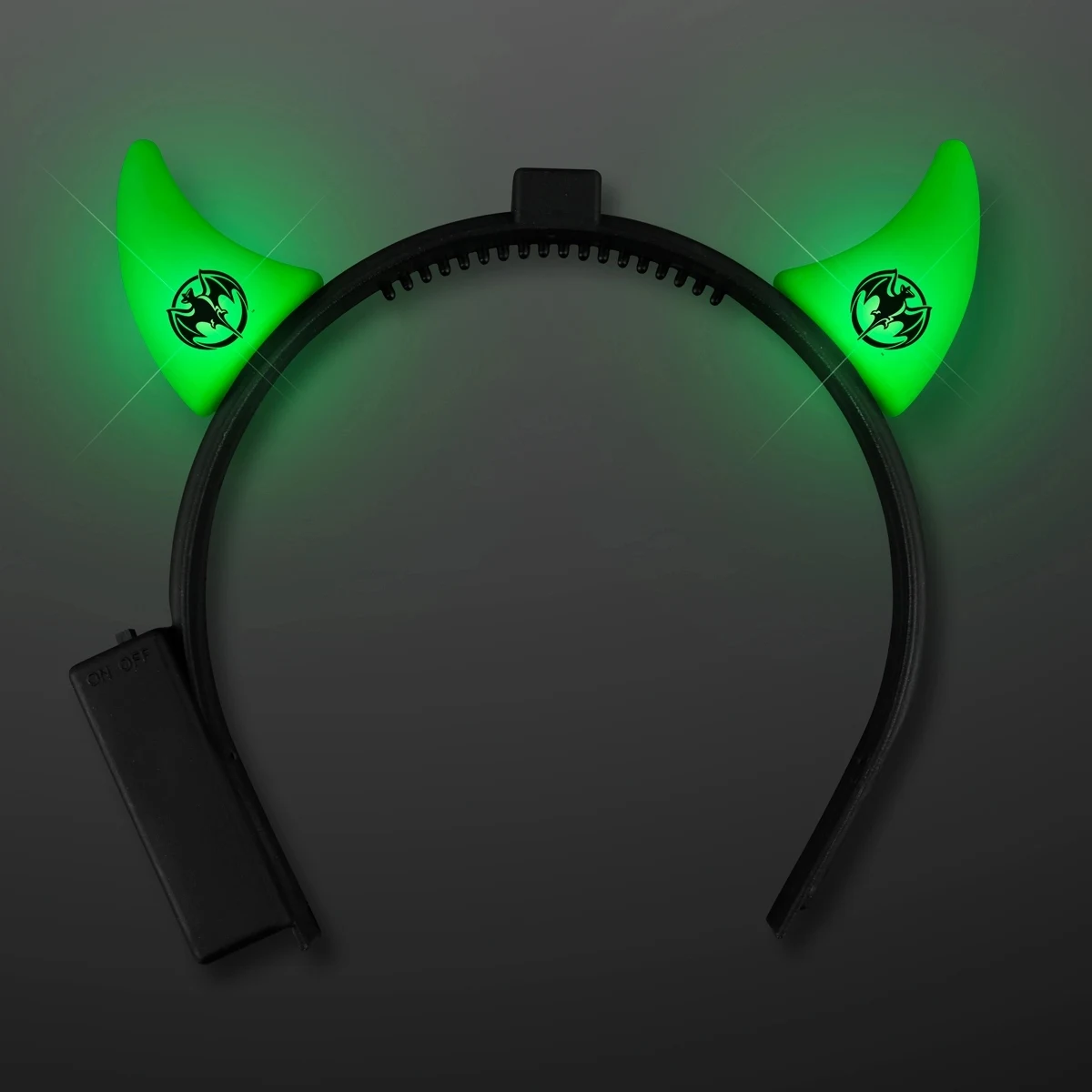 Light Up Green Devil Horns 1