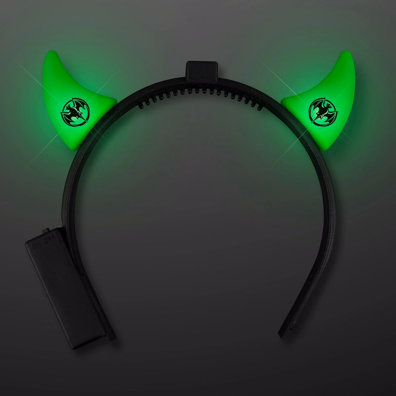 Light Up Green Devil Horns