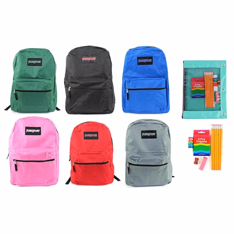 17" Classic Backpack & Elementary Supply Kit - Black