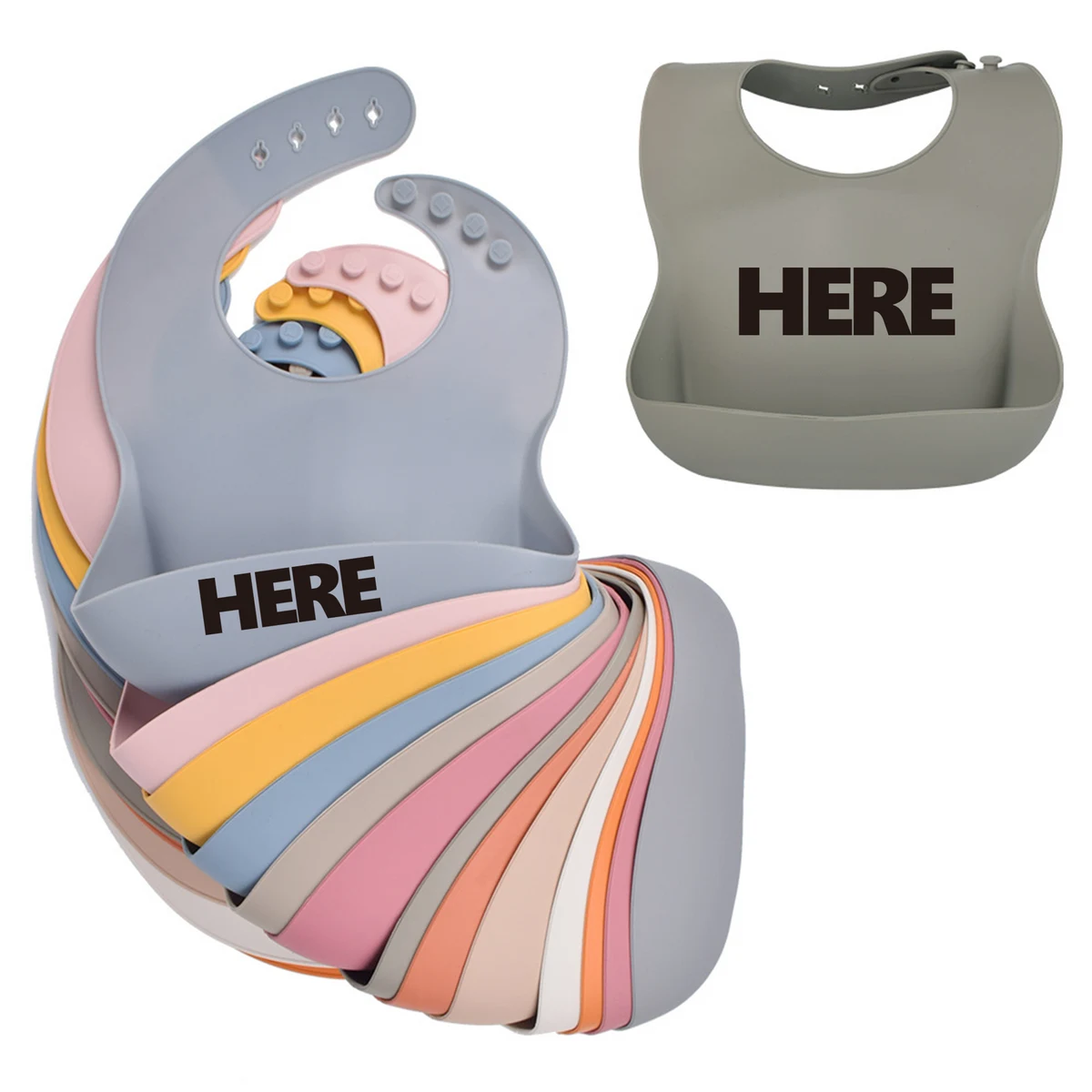 Adjustable Baby Silicone Bib 1