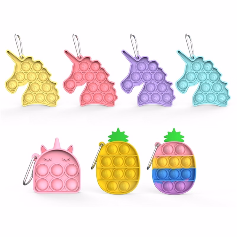 Mini Pop Bubble Sensory Fidget Toys Anxiety Keychain