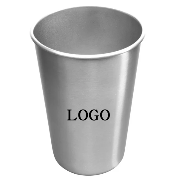 Stainless Steel Pint Glass 16-Ounce 1