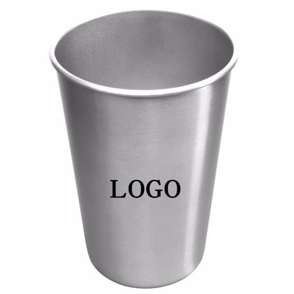 Stainless Steel Pint Glass 16-Ounce