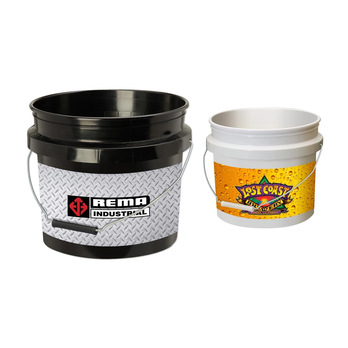 3 1/2" Gallon Custom Metal Handle Bucket 1