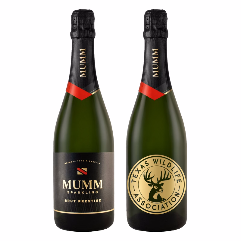 Etched Mumm Brut Prestige Bottle