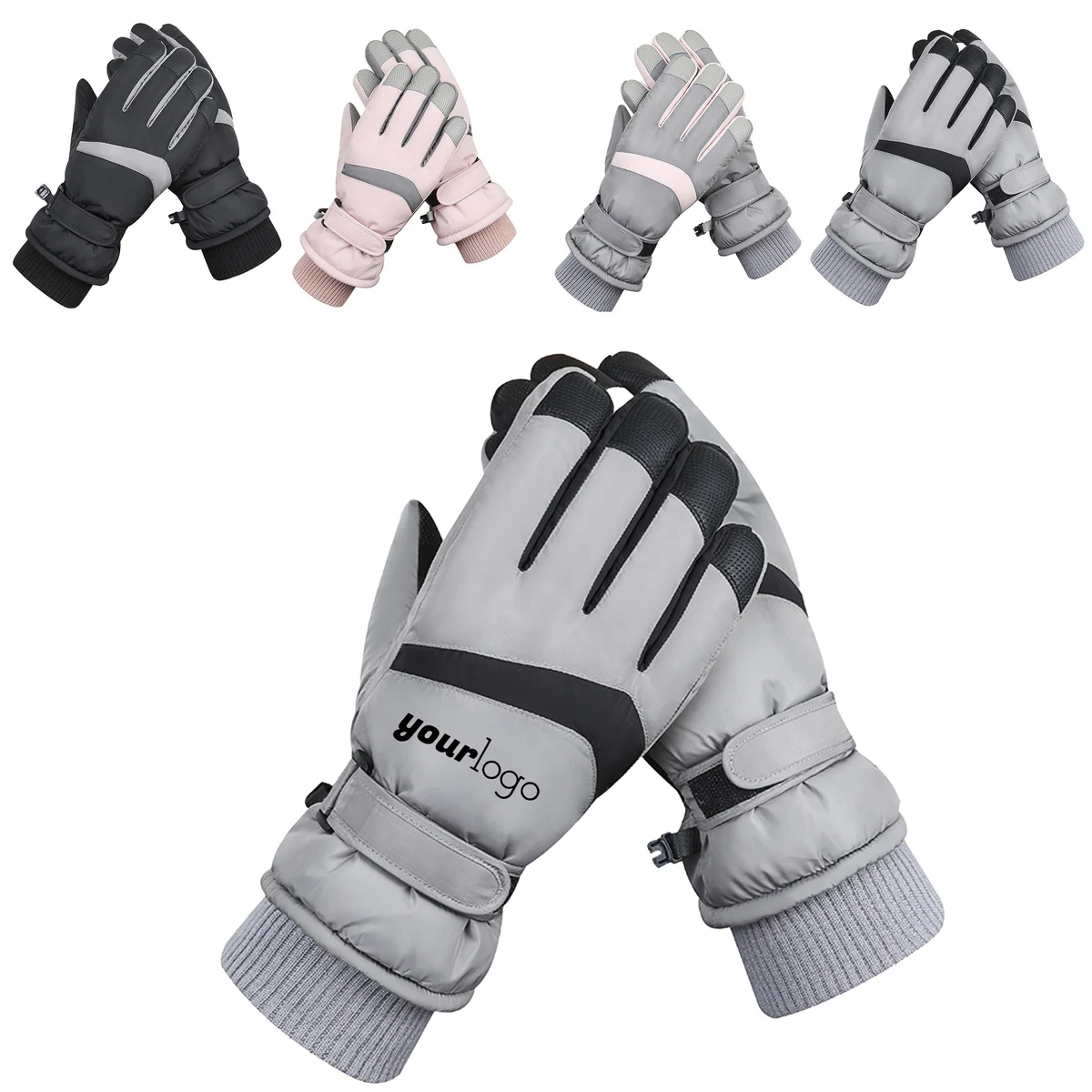 Children's Waterproof Winter Ski Gloves with Grip 1