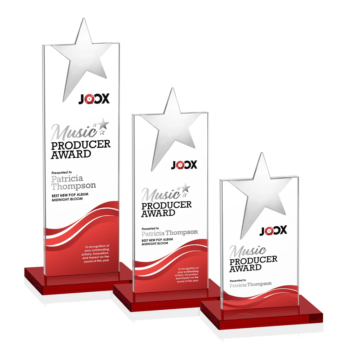 Bryanston Chrome Star VividPrint™ Award - Red 1