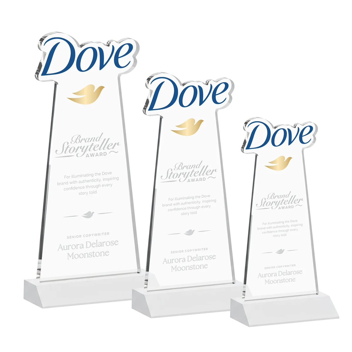 EdgeCraft Tapered Award on Mitered - White (via Air) 1