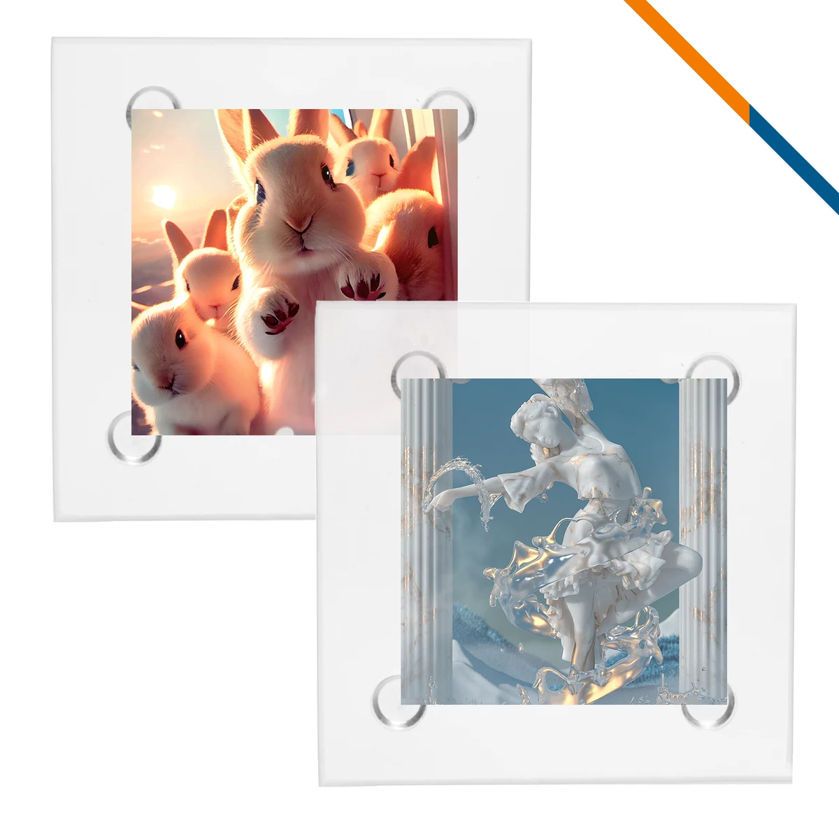Flavkin Square Glass Coaster 1