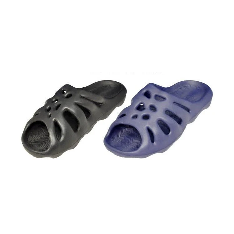 Men's Web Top Slides - Black Navy Size 7-13 1