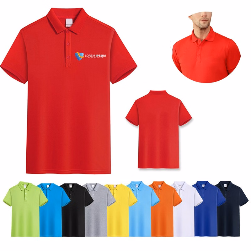 Unisex Short-Sleeved Lapel Workwear Custom Polo Shirts