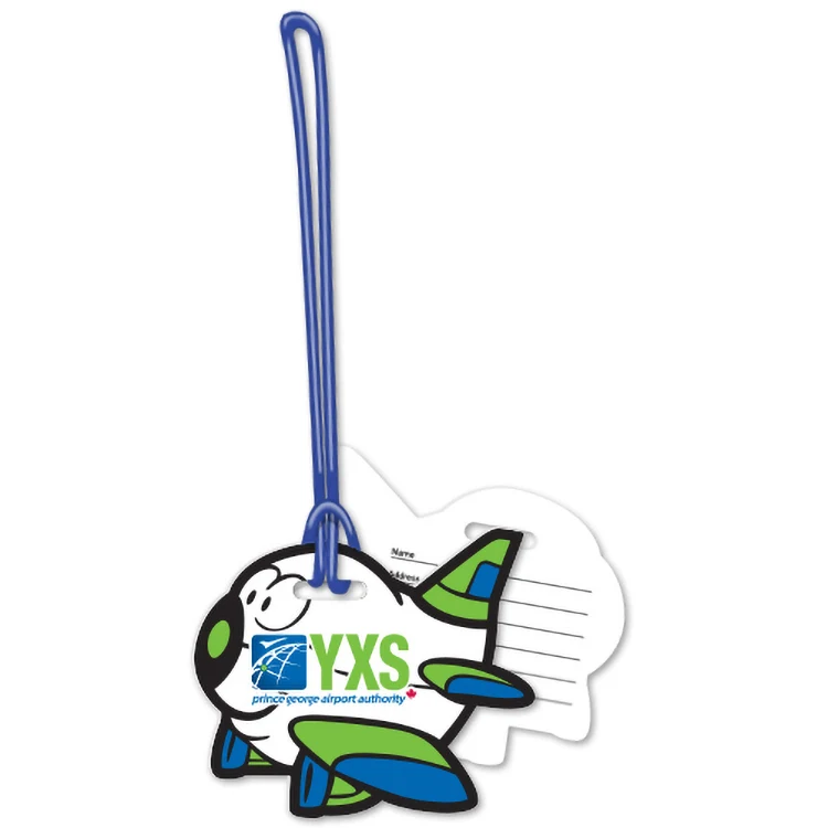Custom Write-On Luggage Tags .020 Plastic (7 sq/in) Full Colour - 6" Loop 1