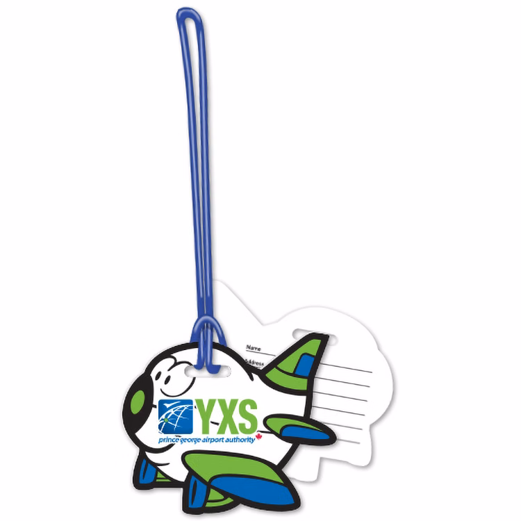 Custom Write-On Luggage Tags .020 Plastic (7 sq/in) Full Colour - 6" Loop