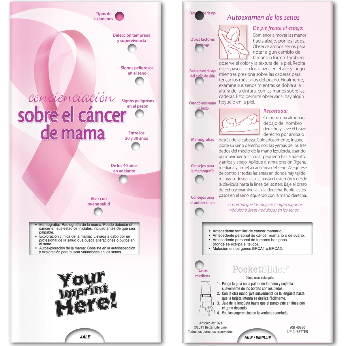 Pocket Slider - Breast Cancer Awareness (Spanish) 1