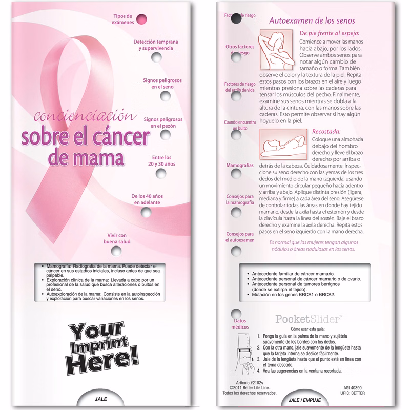 Pocket Slider - Breast Cancer Awareness (Spanish)