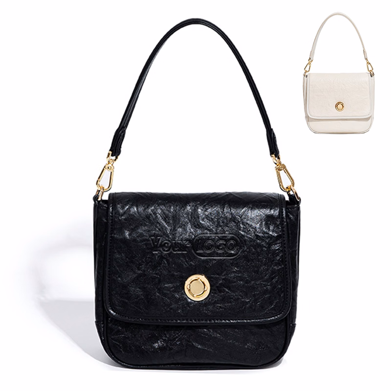 Women's Genuine Leather  Flap Crossbody Purse