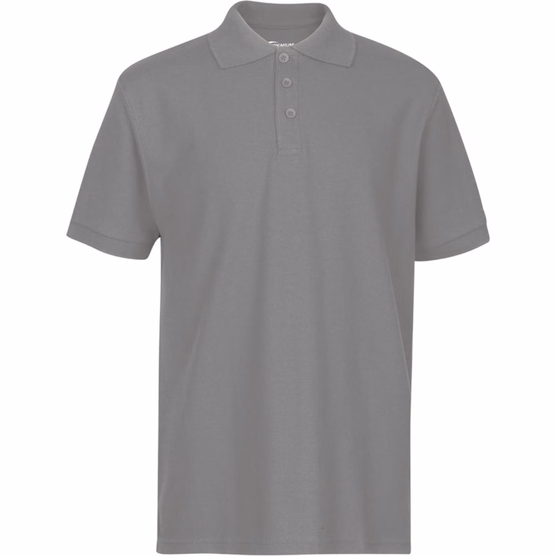 Youth Polo Shirts - Gray Size 7/8 (S)