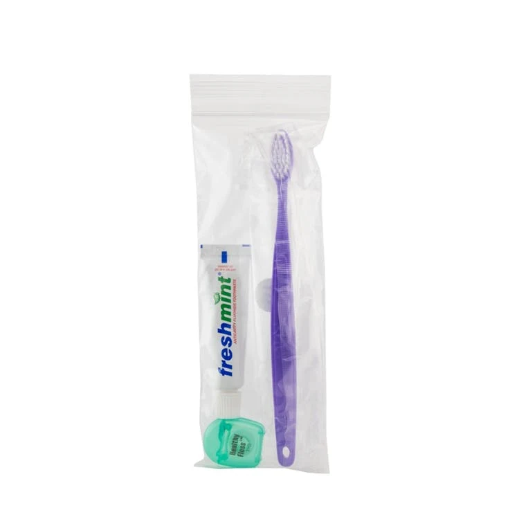Adult Value Dental Kits - Assorted Colors 4-Piece 1