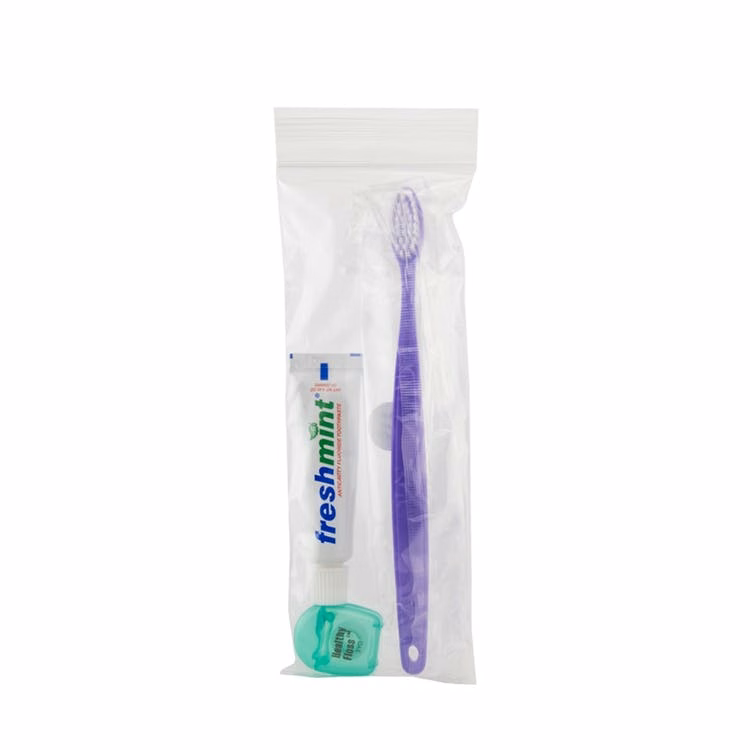 Adult Value Dental Kits - Assorted Colors 4-Piece