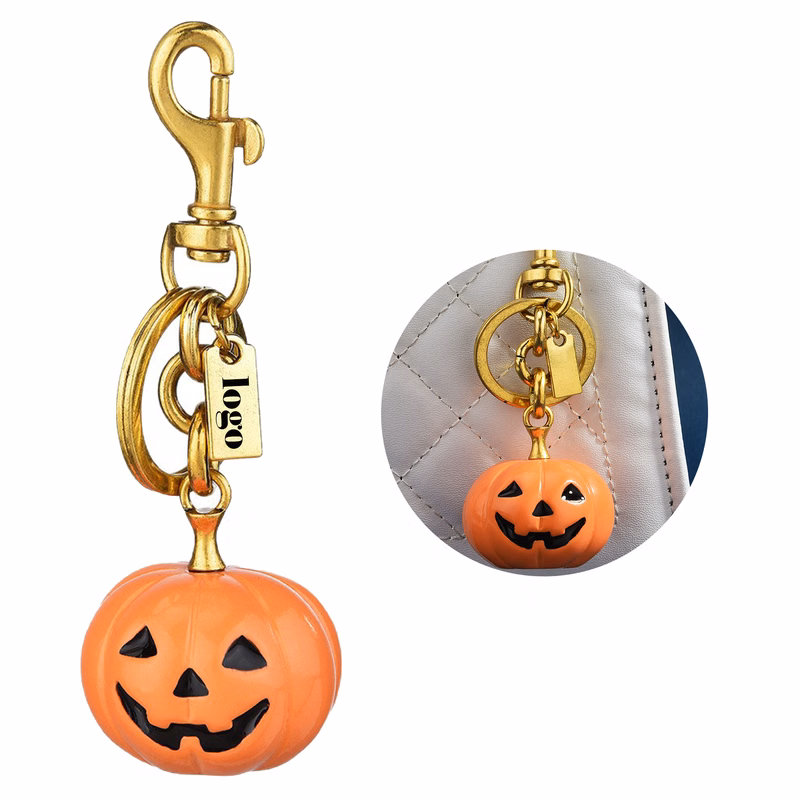 Halloween Pumpkin Face Keychain