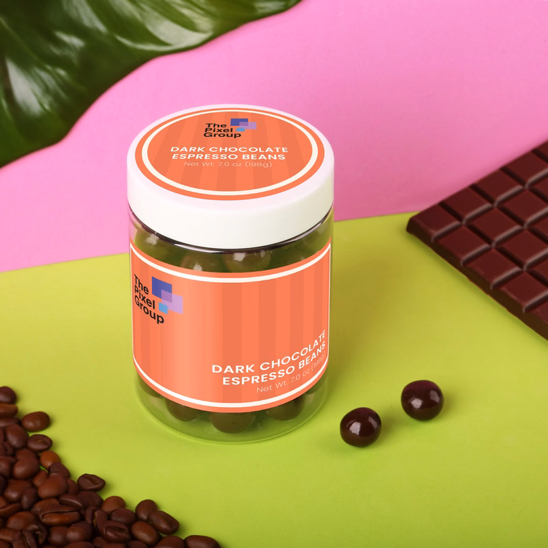 Dark Chocolate Espresso Beans : Large Jar