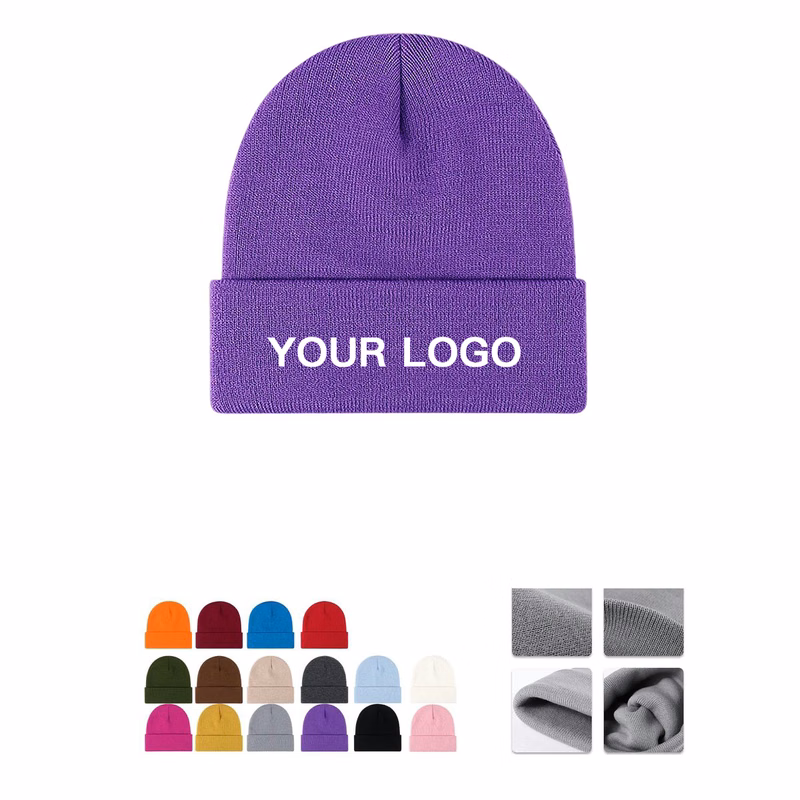 Cuffed Knit Beanie for Cold Weather