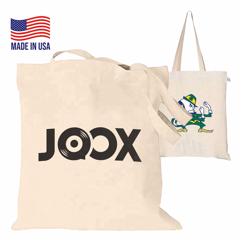 USA-Made 7 oz. Cotton Canvas Tote Bags (13.5" x 15")