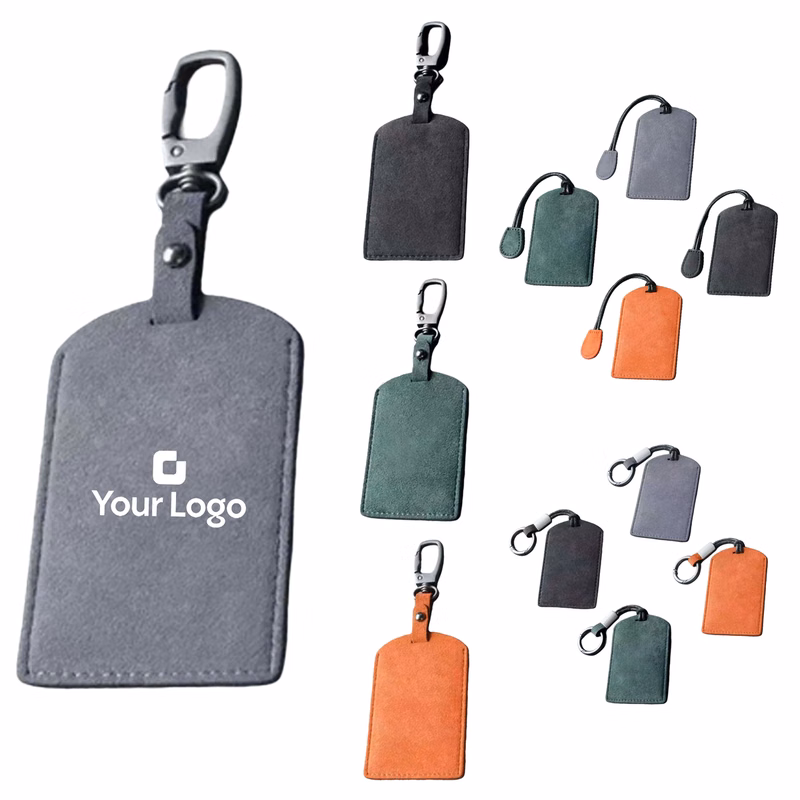 Unisex Suede NFC Blank Card Holder Key Case