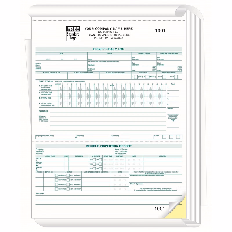 Daily Log / Vehicle Inspection Books - Truck Drivers