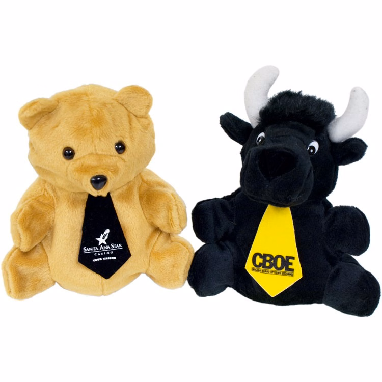7" Reversible Black Bear / Bull with ties and one color imprints